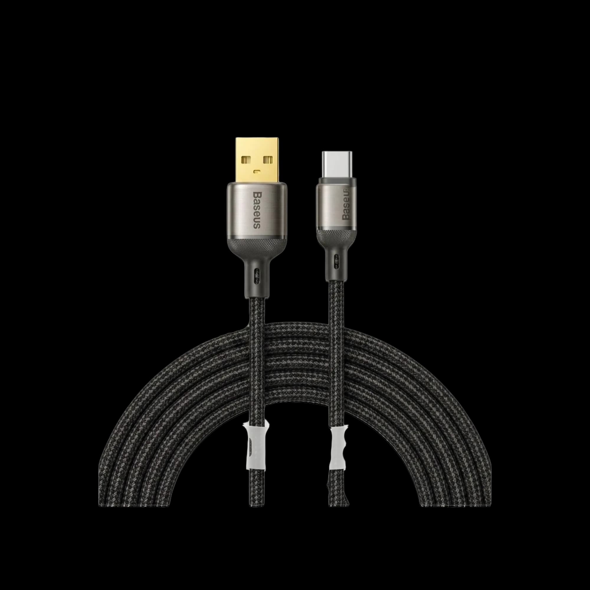Baseus Silky USB-A to USB-C Data and Charging Cable, 100W, 1m, Black P10377703113-00