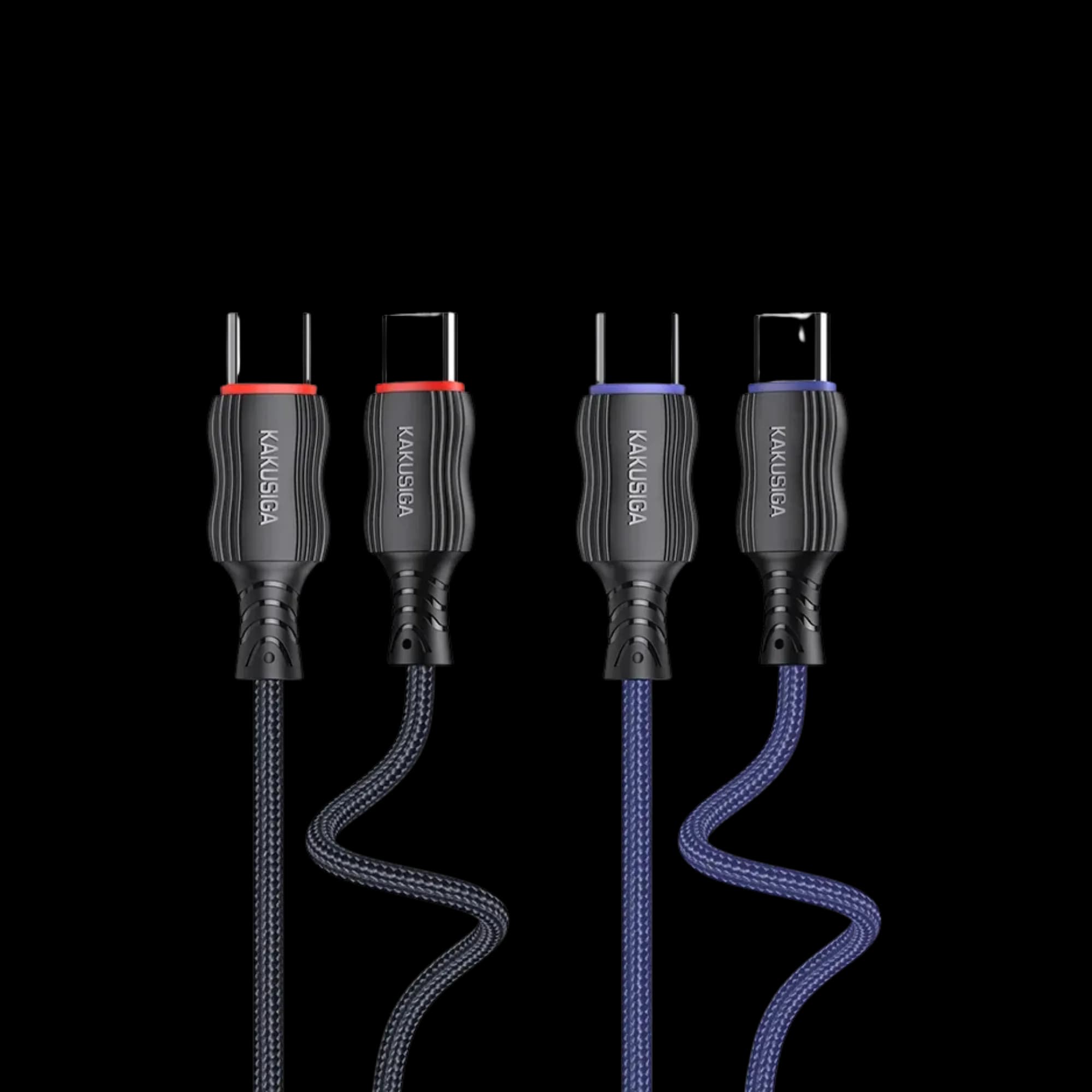 KAKUSIGA KSC-996 Shanchuan Series Type-C Smart Charging Data Cable 2m_BLU
