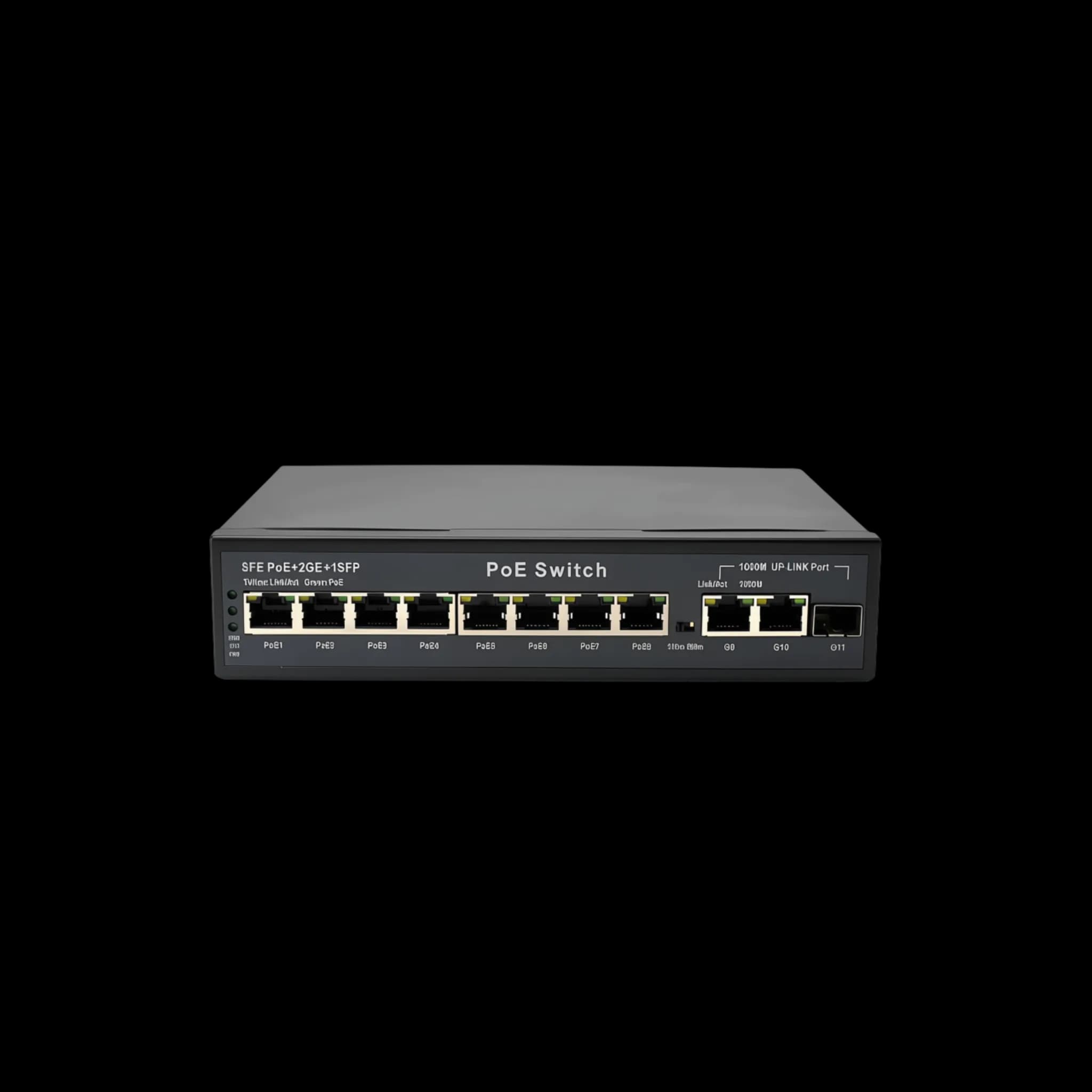 POE SWITCH 10/100/1000 HX-X0803PEG 120W 8 PORT POE + 2 FAST