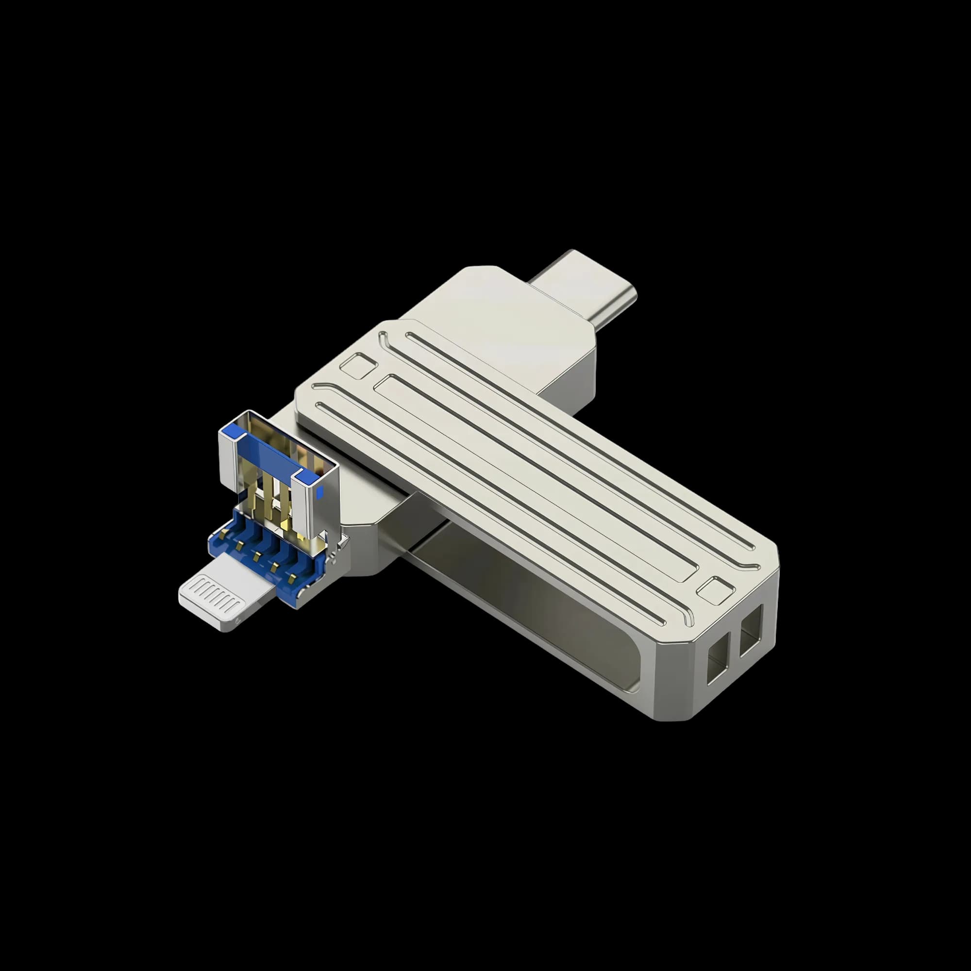 WiWU Wi-FD001 3 in1 USB Driver Disk 128GB SILVER