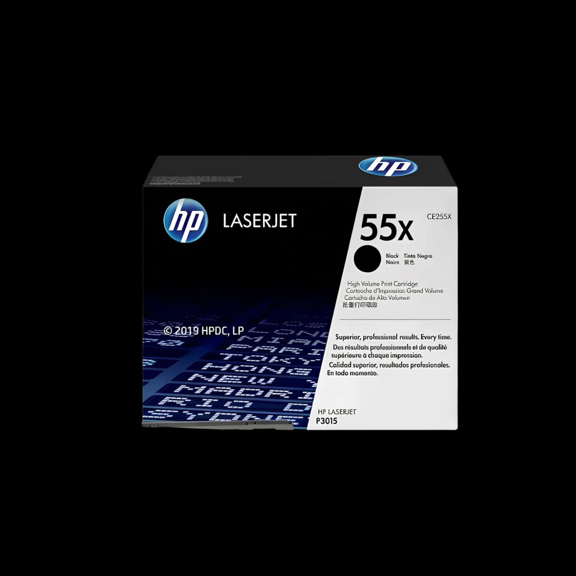 TONER HP CE255X (55X) Toner Cartridge – Black, extra high yield, for LaserJet printers.
